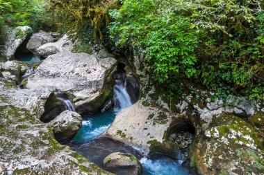 Güzel dağ Nehri Abhazya