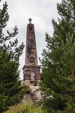 Heykel sabrıyla Adası Mudjug, Rusya Federasyonu