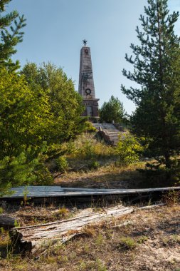 Heykel sabrıyla Adası Mudjug, Rusya Federasyonu
