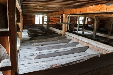 İçinde bir barrack kampı Gulag mahkumlar için