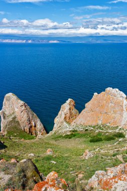Cape Sagan-Hushun Adası Olkhon üzerinde