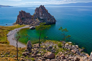 Rock Samanka Adası Olkhon üzerinde