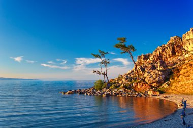 Cape Burhan Adası Olkhon, Baykal Gölü üzerinde