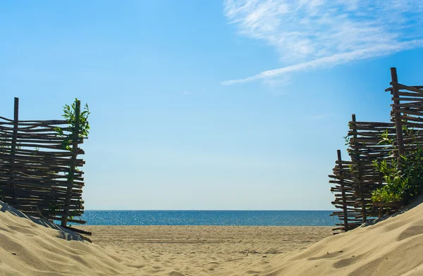 Zugang zum Strand über Sanddünen — Stockfoto