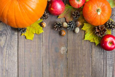 sonbahar meyve ve sebze arka plan