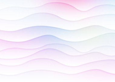 Pastel gökkuşağı dalgalarının yer aldığı canlı ve modern bir soyut arka plan. Herhangi bir tasarım projesine renk ve tarz katmak için mükemmel. Beyaz arkaplanda izole.