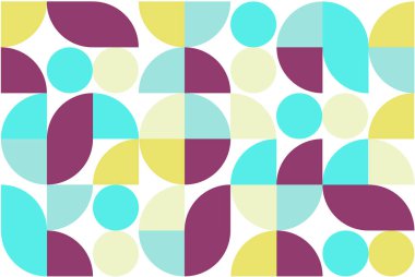 Daireler ve şekiller içeren modaya uygun bir geometrik model, herhangi bir tasarım projesine modern zarafet katmak için mükemmel. Beyaz bir arkaplanda izole edilmiş.