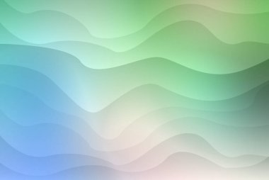 Dalgalı şekilleri ve renkleri olan sakin ve pürüzsüz soyut bir arkaplan. Herhangi bir tasarım veya sunumda rahatlatıcı ve modern bir atmosfer yaratmak için ideal..