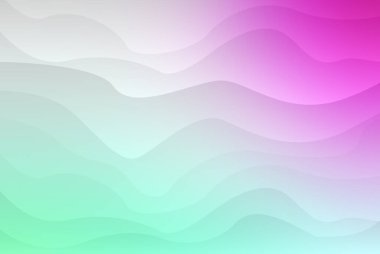 Pembe ve yeşilin uyumlu bir karışımı içinde pürüzsüz, gradyan dalgaları barındıran görsel olarak çekici soyut bir arka plan, modern zarafetin bir dokunuşunu eklemek için mükemmel..