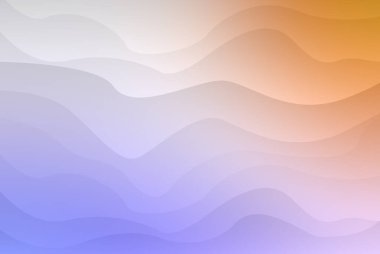 Görsel olarak çarpıcı soyut bir arka plan, dalgalı çizgilerin yumuşak ve görsel olarak çekici bir doku oluşturduğu turuncu ve mor bir gradyanı gösteriyor. Modern tasarımlar için ideal.