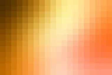 Sıcak renklere sahip canlı bir pikselli arka plan. Modern tasarımlar, sunumlar ve dijital sanat için mükemmel. Eğim etkisi resme derinlik ve görsel ilgi ekler.