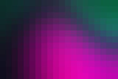 Yeşil ve pembenin pürüzsüz bir gradyanı olan pikselli bir arka plan. Dijital sanat, modern tasarımlar ve yaratıcı projeler için ideal. Eşsiz dokusu derinlik katıyor..