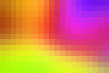 Canlı renkler ve pürüzsüz geçişlerden oluşan pikselleştirilmiş eğimli bir arkaplan. Herhangi bir tasarım veya sunum projesine modern ve sanatsal bir dokunuş eklemek için ideal.