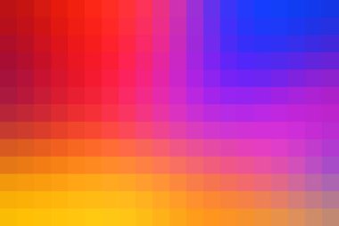 Pikselleştirilmiş tasarımı olan canlı bir gradyan, modern ve yaratıcı projeler için mükemmel. Renkli ve modaya uygun bir estetik tasarıma benzersiz bir dokunuş katar..