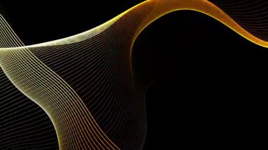 Büyüleyici bir soyut tasarım. Siyah bir arkaplana karşı akan çizgiler var. Modern projeler için mükemmel, zarafet ve entelektüellik katıyor..