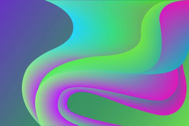 Değişik yaratıcı uygulamalar için görsel olarak dinamik ve modern bir tasarım oluşturan, pürüzsüz renk geçişleri ile akışkan bir arkaplan özelliği.