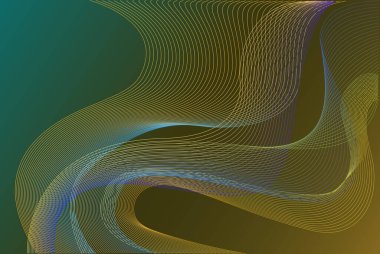 Büyüleyici bir soyut arkaplan, yeşil ve sarı tonlarda dalgalı çizgiler ve noktalar sergiliyor, görsel olarak çarpıcı ve modern bir tasarım yaratıyor..