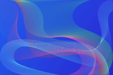 Değişik tasarım uygulamaları için modern ve dinamik bir görsel deneyim yaratan, akış çizgileri ve yarım ton dokusuna sahip canlı bir mavi arkaplan.