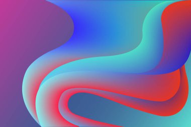 Kırmızı, mavi ve yeşil akışkan dalgalarla dolu canlı ve soyut bir arkaplan. Modern tasarımlar için mükemmel, herhangi bir projeye dinamik ve renkli bir dokunuş eklemek.