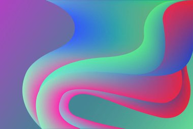 Kırmızı, yeşil ve pembe akışkan dalgalarla dolu canlı ve soyut bir arkaplan. Modern tasarımlar için mükemmel, herhangi bir projeye dinamik ve renkli bir dokunuş eklemek.