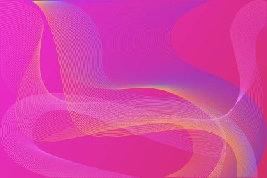 Pembe ve sarı tonlarda dalgalı çizgiler içeren canlı ve soyut bir arka plan, pürüzsüz, akıcı bir dokusu ve gradyan etkisi olan dinamik ve modern bir tasarım yaratıyor..