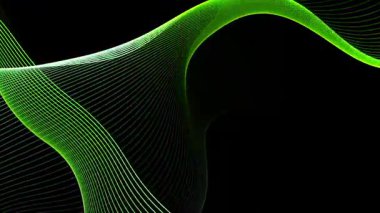 dalga ve kıvrımlı yeşil soyut arkaplan.