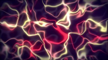 Kırmızı ve sarı parlak çizgileri sürekli hareket halinde olan büyüleyici soyut bir arkaplan modern estetik ile dinamik ve görsel olarak çarpıcı bir tasarım yaratıyor..