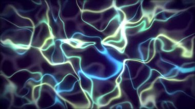 Hipnotize edici soyut bir arka plan pürüzsüz bir şekilde akan mavi ve yeşil çizgiler, modern estetik ile dinamik ve görsel olarak çarpıcı bir tasarım yaratıyor.