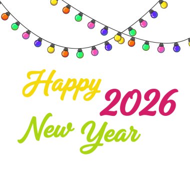 Yeni yıl 2023 Renkli Tasarım. vektör illüstrasyonu