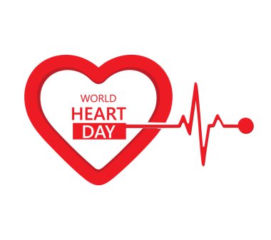 Dünya Kalp Günü Vektör Tasarımı Çizimi