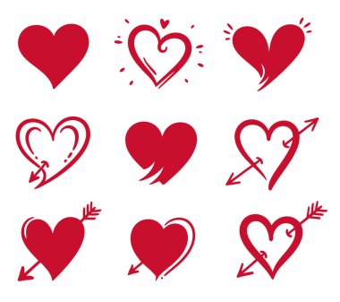 Bir çift kırmızı kalp.