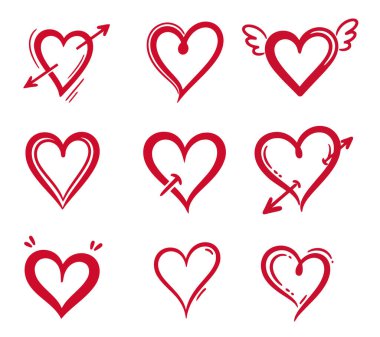 Sevgililer Günü 'nün kalpleri.