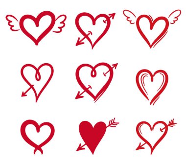 Bir çift kırmızı kalp.