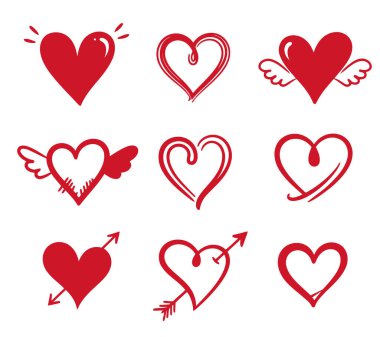 Bir çift kırmızı kalp.