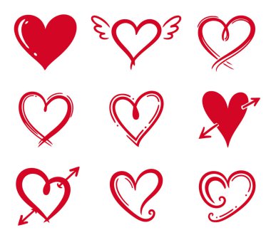 Bir çift kırmızı kalp.