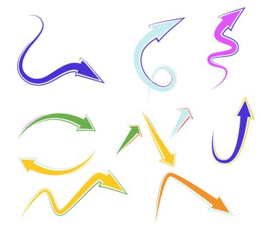 Renkli oklar kümesi