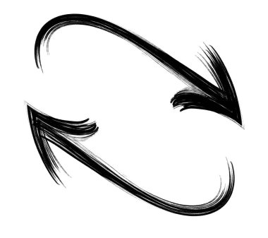 El çizimi ok. karalama vektörü illüstrasyonu.