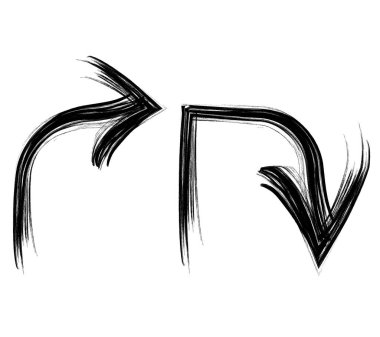 Beyaz arka planda siyah mürekkep fırça sıyrık