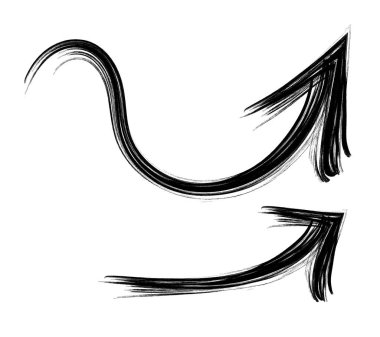 siyah el boyalı fırça darbesi vektör çizimi