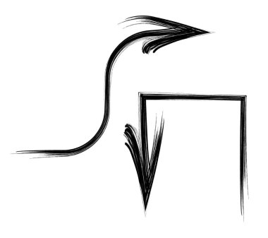 vektör siyah ve beyaz ok