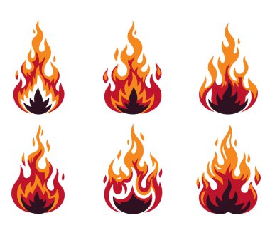 ateş toplama vektör illüstrasyonu