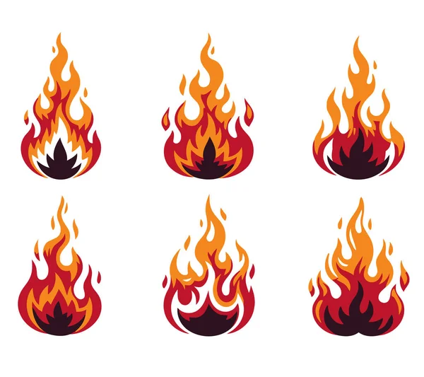 ateş toplama vektör illüstrasyonu