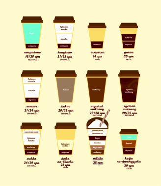 Kahve fincanları Recep vektör