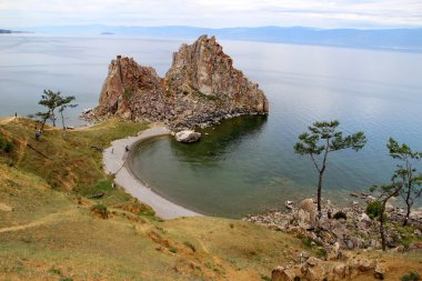 Rusya, Baykal Gölü, en büyük tatlı su Gölü, Deniz Baykal, Sibirya zhemchyuzhina, Sibirya, Irkutsk, günbatımı, bol su, insanlar, yürüyüş, seyahat, Rock, Wild ,