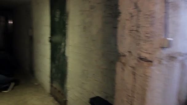 暗い地下室で泥棒 — ストック動画