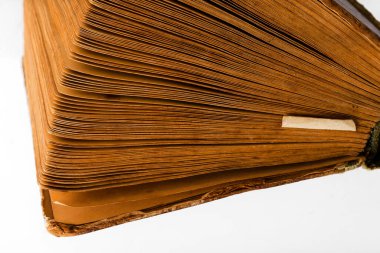 Eski kitap kapağı, eski kitap kalıbı, yakın çekim, eski kitap.