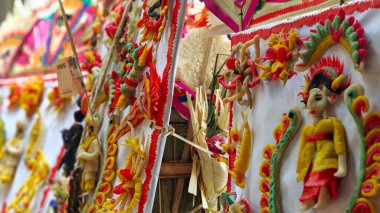 Renkli Jaja Sarad Geleneksel Pirinç Pastası Bali Hindu Saraswati Günü Töreni