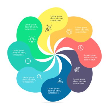 Infographic öğe bükülmüş yaprakları ile