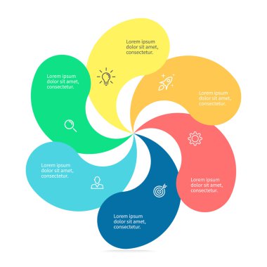 Infographic öğe bükülmüş yaprakları ile