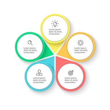 Infographic öğe yaprakları ile